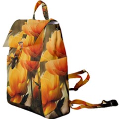 Yellow Butterfly Flower Buckle Everyday Backpack by artworkshop