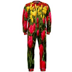Yellow Pink Red Flowers Onepiece Jumpsuit (men) by artworkshop