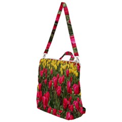 Yellow Pink Red Flowers Crossbody Backpack by artworkshop