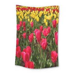 Yellow Pink Red Flowers Small Tapestry