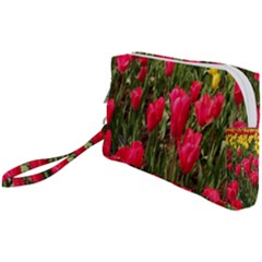 Yellow Pink Red Flowers Wristlet Pouch Bag (small) by artworkshop