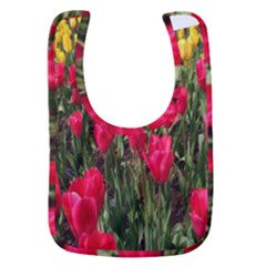 Yellow Pink Red Flowers Baby Bib by artworkshop