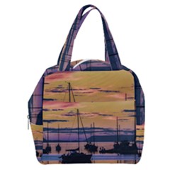 Twilight Over Ushuaia Port Boxy Hand Bag by dflcprintsclothing