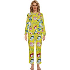 Robot Pattern Womens  Long Sleeve Lightweight Pajamas Set by Grandong