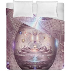 Cosmic Egg Sacred Geometry Art Duvet Cover Double Side (california King Size) by Grandong