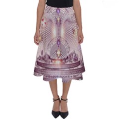 Cosmic Egg Sacred Geometry Art Perfect Length Midi Skirt by Grandong