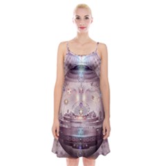 Cosmic Egg Sacred Geometry Art Spaghetti Strap Velvet Dress by Grandong