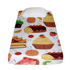 Dessert And Cake For Food Pattern Fitted Sheet (single Size) by Grandong