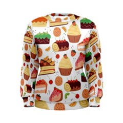 Dessert And Cake For Food Pattern Women s Sweatshirt by Grandong