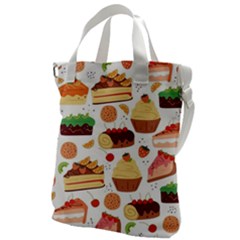 Dessert And Cake For Food Pattern Canvas Messenger Bag by Grandong