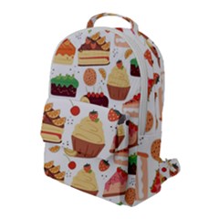 Dessert And Cake For Food Pattern Flap Pocket Backpack (large) by Grandong
