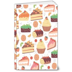 Dessert And Cake For Food Pattern 8  X 10  Softcover Notebook by Grandong