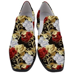 Roses Seamless Pattern Women Slip On Heel Loafers by Grandong