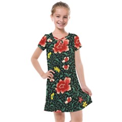 Background Vintage Japanese Design Kids  Cross Web Dress