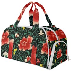 Background Vintage Japanese Design Burner Gym Duffel Bag