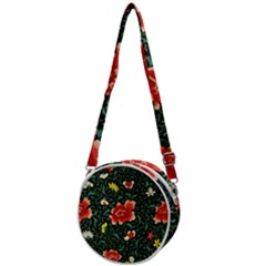 Background Vintage Japanese Design Crossbody Circle Bag