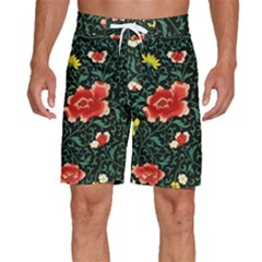 Background Vintage Japanese Design Men s Beach Shorts