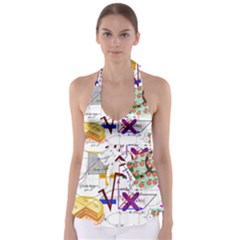 Mathematics Formula Physics School Tie Back Tankini Top by Grandong