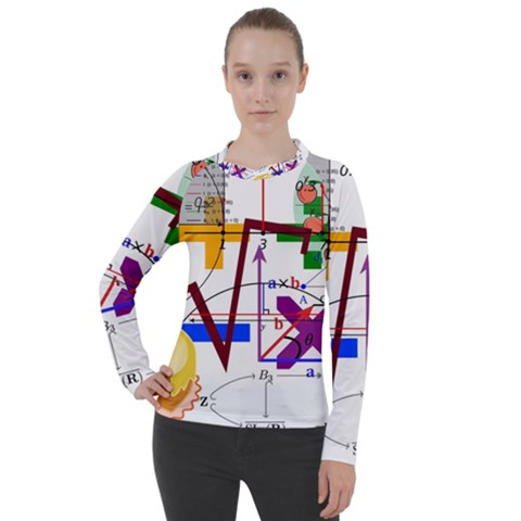 Mathematics Formula Physics School Women s Pique Long Sleeve Tee by Grandong