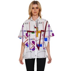 Mathematics Formula Physics School Women s Batwing Button Up Shirt