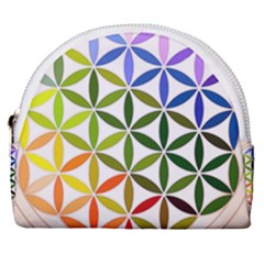 Mandala Rainbow Colorful Horseshoe Style Canvas Pouch by Grandong