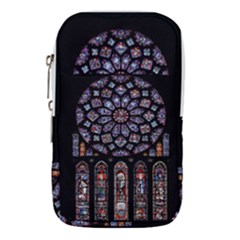 Chartres Cathedral Notre Dame De Paris Stained Glass Waist Pouch (large) by Grandong