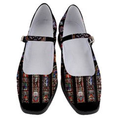 Chartres Cathedral Notre Dame De Paris Stained Glass Women s Mary Jane Shoes by Grandong