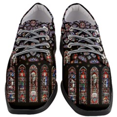 Chartres Cathedral Notre Dame De Paris Stained Glass Women Heeled Oxford Shoes by Grandong