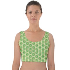 Another-green-design Another-green-design Velvet Crop Top by Shoiketstore2023