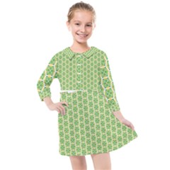 Another-green-design Another-green-design Kids  Quarter Sleeve Shirt Dress by Shoiketstore2023