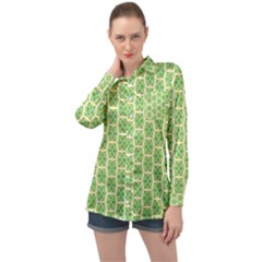 Another-green-design Another-green-design Long Sleeve Satin Shirt
