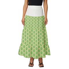 Another-green-design Another-green-design Tiered Ruffle Maxi Skirt