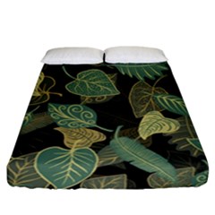 Autumn Fallen Leaves Dried Leaves Fitted Sheet (california King Size) by Grandong