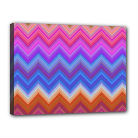 Pattern Chevron Zigzag Background Canvas 16  X 12  (stretched) by Grandong