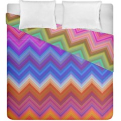 Pattern Chevron Zigzag Background Duvet Cover Double Side (king Size) by Grandong