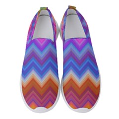 Pattern Chevron Zigzag Background Women s Slip On Sneakers by Grandong