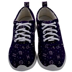 Vector Seamless Dark Zodiac Sign Star Symbol Pattern Mens Athletic Shoes by Grandong