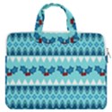 Blue Christmas Vintage Ethnic Seamless Pattern MacBook Pro 13  Double Pocket Laptop Bag View1