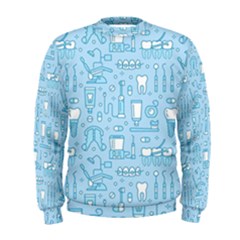 Dentist Blue Seamless Pattern Men s Sweatshirt by Grandong