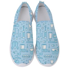 Dentist Blue Seamless Pattern Men s Slip On Sneakers by Grandong