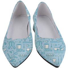 Dentist Blue Seamless Pattern Women s Block Heels  by Grandong