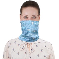 Dentist Blue Seamless Pattern Face Covering Bandana (adult) by Grandong