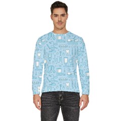 Dentist Blue Seamless Pattern Men s Fleece Sweatshirt by Grandong