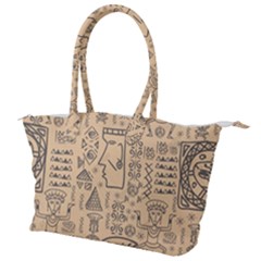 Aztec Tribal African Egyptian Style Seamless Pattern Vector Antique Ethnic Canvas Shoulder Bag