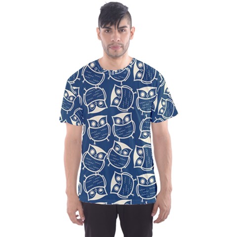 Cute Seamless Owl Background Pattern Men s Sport Mesh Tee by Grandong