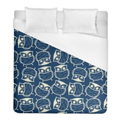 Cute Seamless Owl Background Pattern Duvet Cover (full/ Double Size) by Grandong