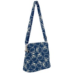 Cute Seamless Owl Background Pattern Zipper Messenger Bag