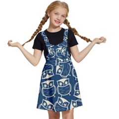 Cute Seamless Owl Background Pattern Kids  Apron Dress