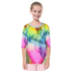 Heart Design Kids  Quarter Sleeve Raglan Tee