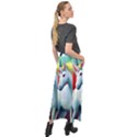 Unicorn design Velour Split Maxi Skirt View2